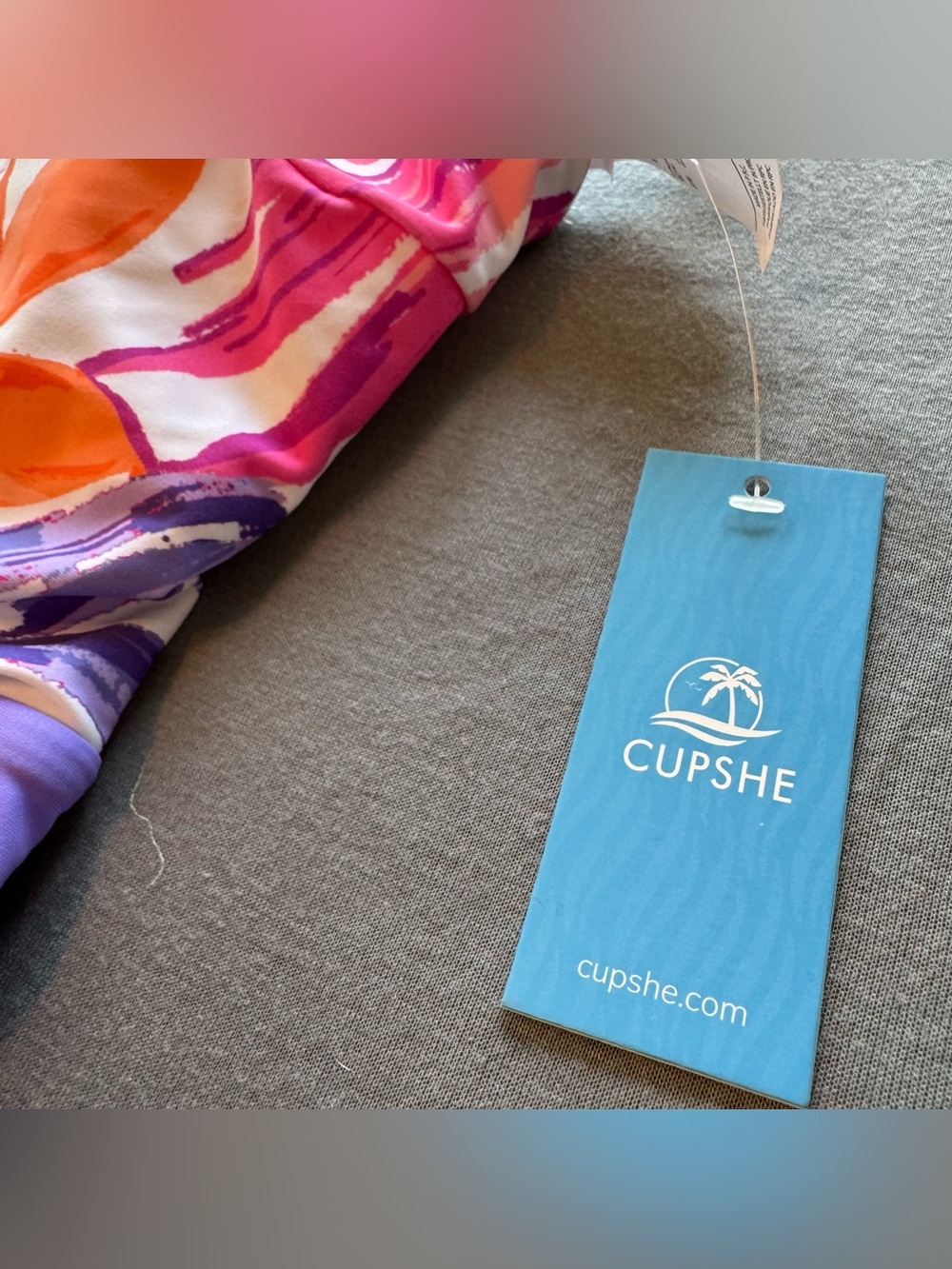 NWT: Cupshe Women’s Tropical Asymmetrical Cutout One Piece Swimsuit Size L - Picture 2 of 11